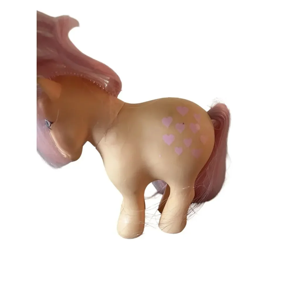 Vintage 1982 Hasbro My Little Pony G1 Peachy Pretty Parlor Peach Pink Hearts